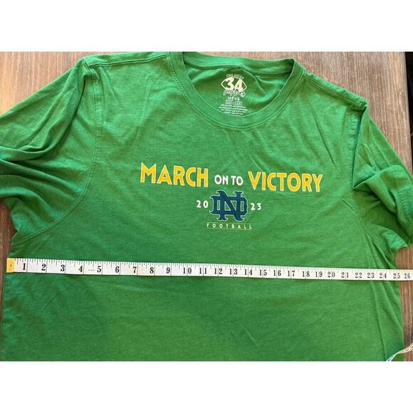 NOTRE DAME UNIVERSITY Football March on to Victory 2023 Tee T-shirt 3XL - Picture 7 of 7